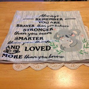 Inspiring message pillow cover